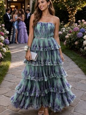 lady gaga lavender dress Lilac Lady Gaga Halter Bridesmaid Dress Wedding Choker Neck Prom Celeb –  Hoprom main image 0